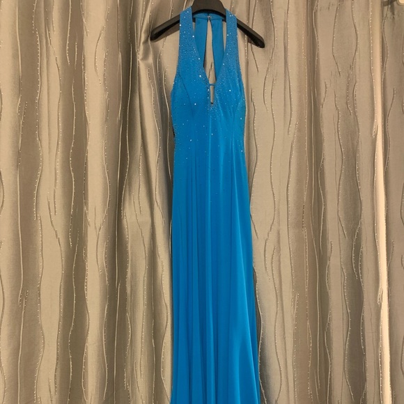 Formal/Prom Dress size 4, Caribbean Aqua, sequence & beads - Picture 2 of 8